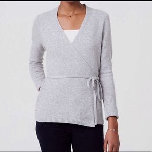 LOFT Wrap Tie-Waist Sweater